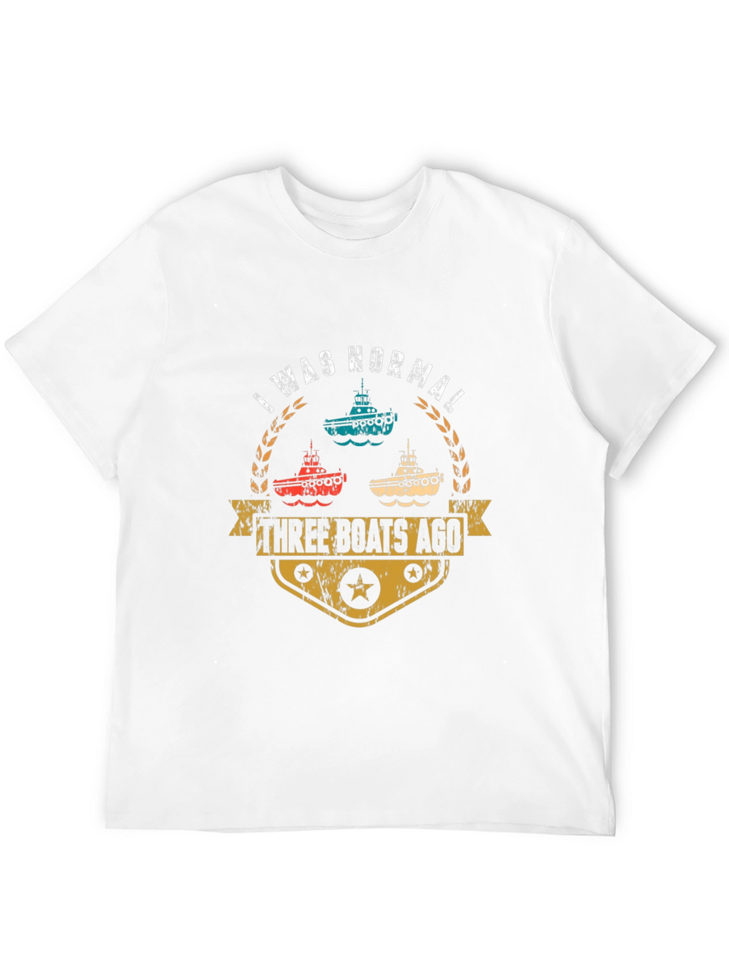 I Was Normal Three Boats Ago Black T-Shirt