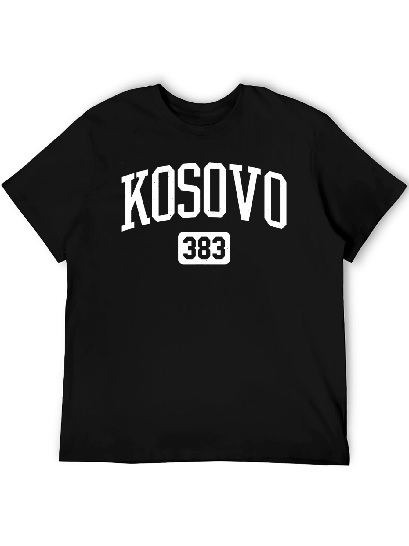 Kosovo 383 Black T-Shirt - Show Your Pride!