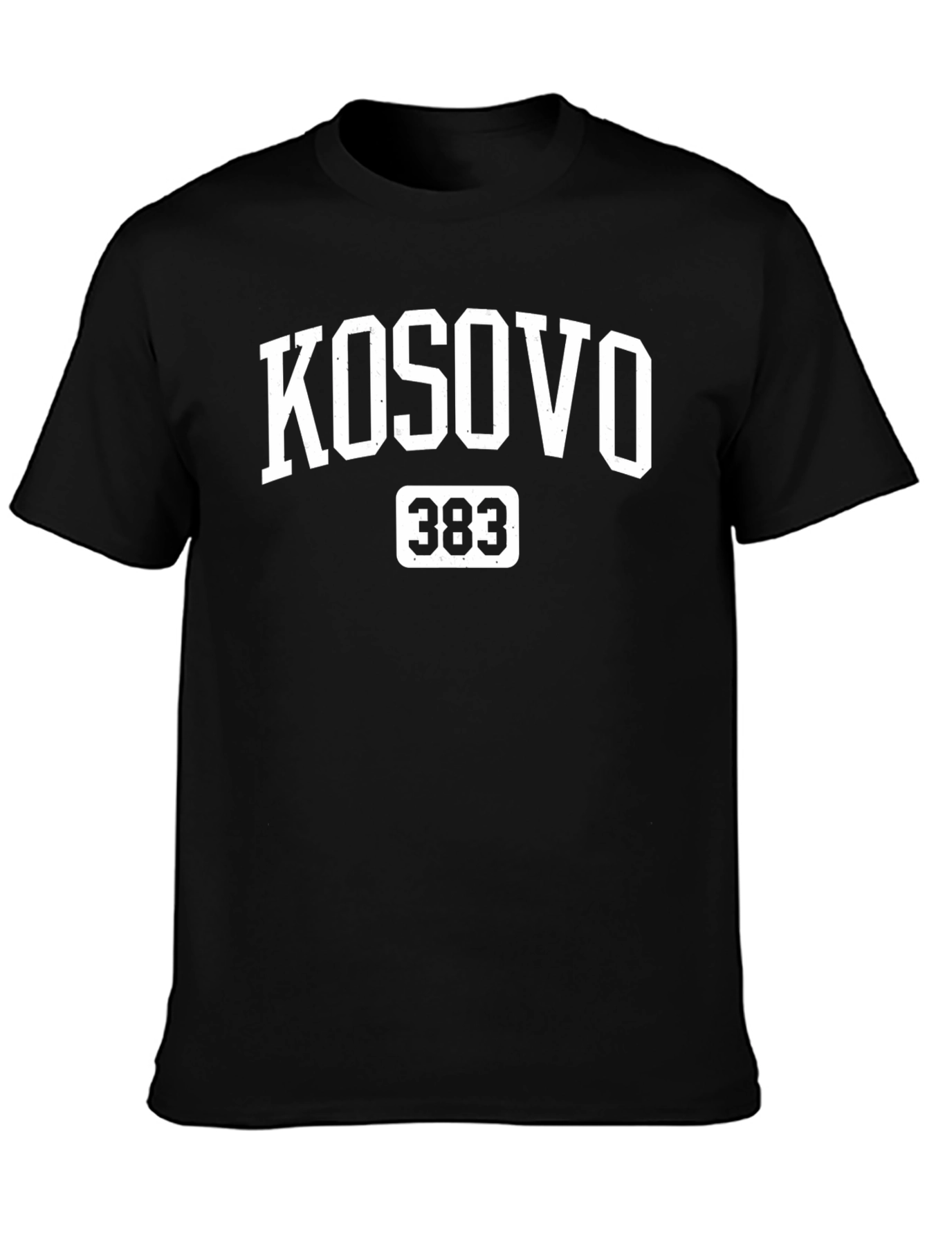 Kosovo 383 Black T-Shirt - Show Your Pride!