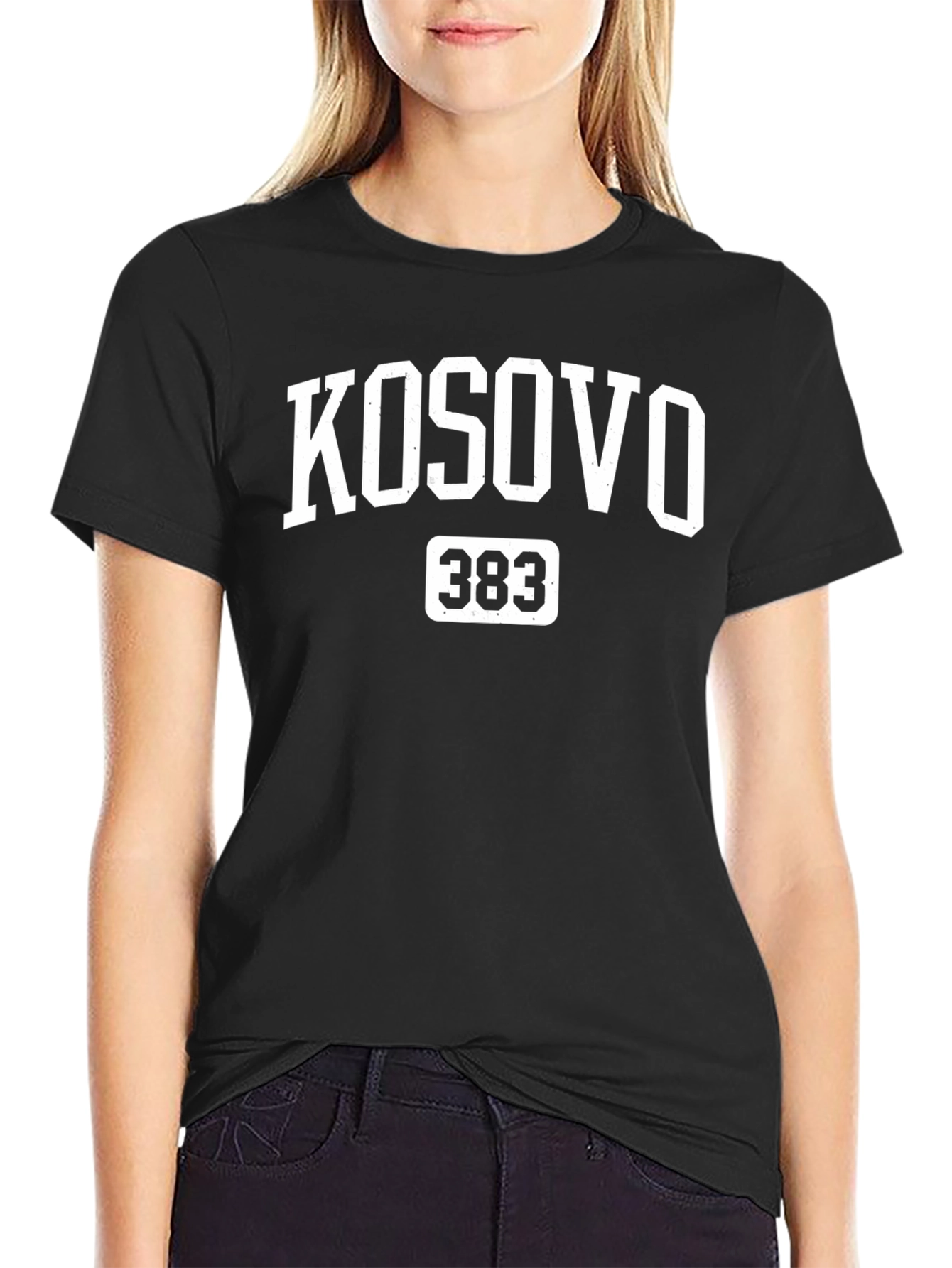 Kosovo 383 Black T-Shirt - Show Your Pride!