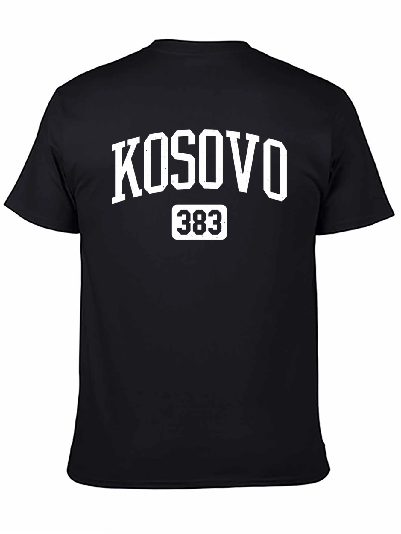 Kosovo 383 Black T-Shirt - Show Your Pride!