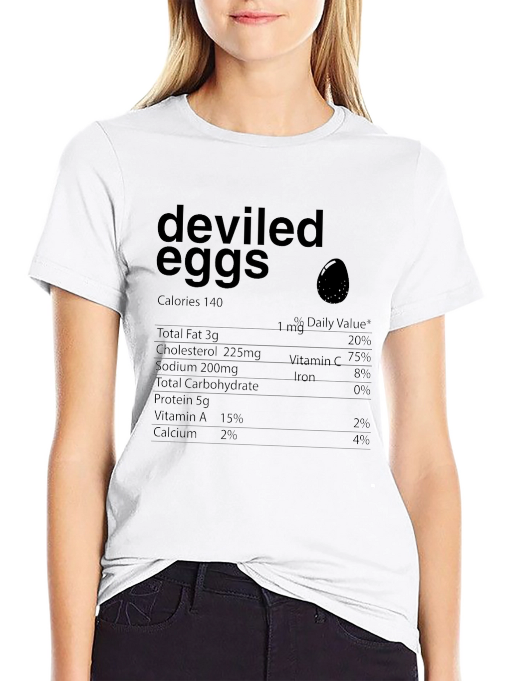 Deviled Eggs Nutrition Facts Graphic T-Shirt