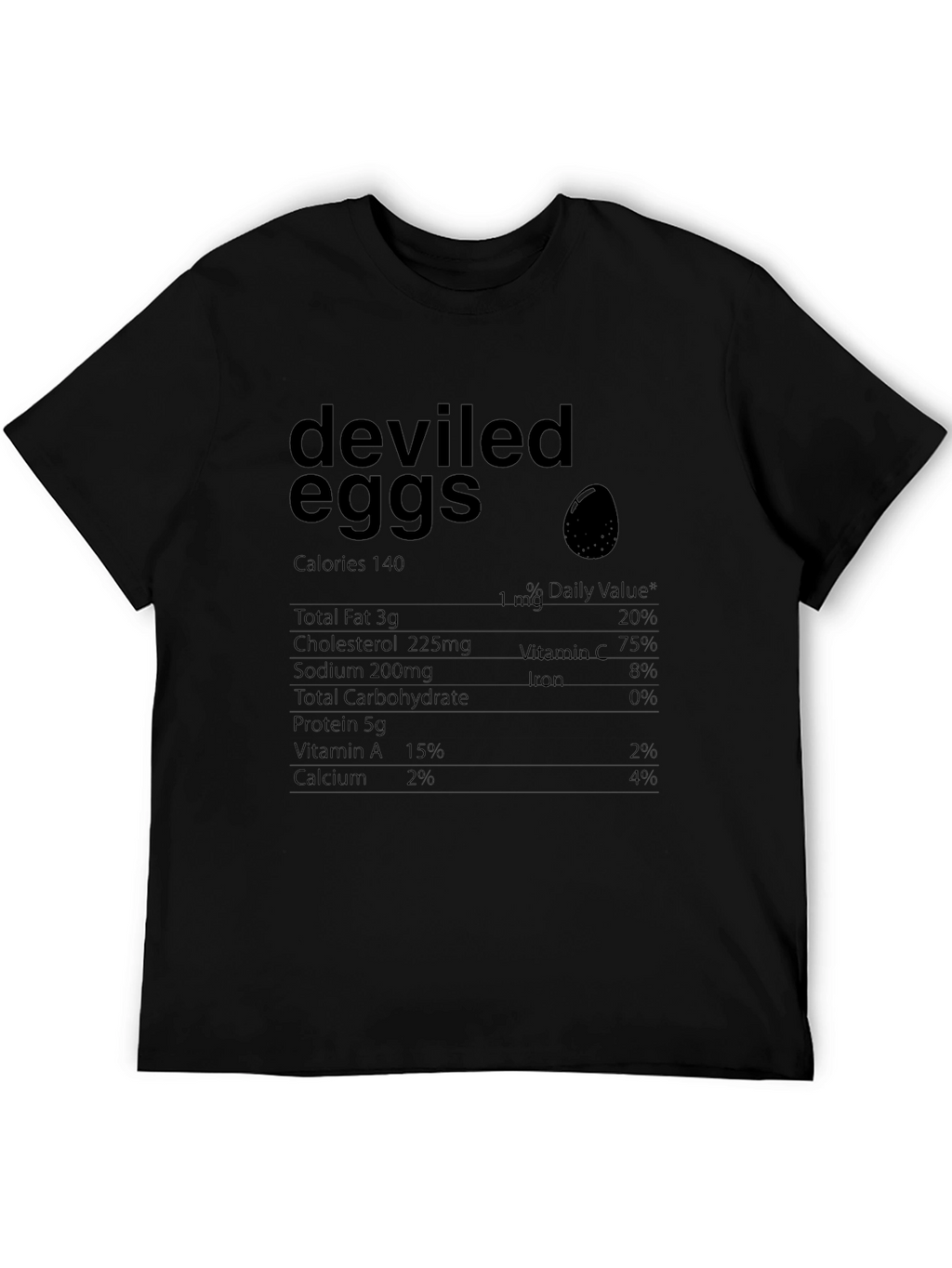 Deviled Eggs Nutrition Facts Graphic T-Shirt