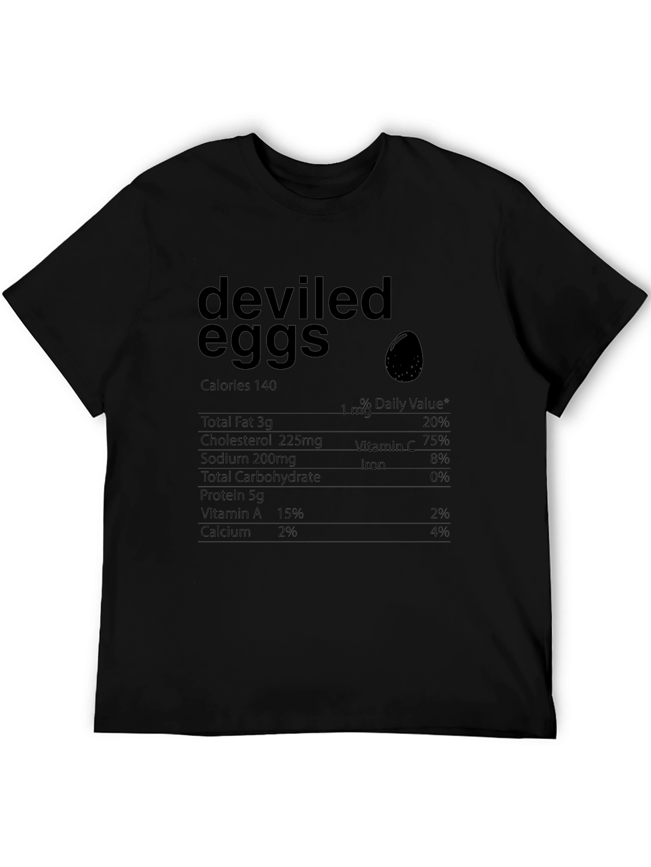 Deviled Eggs Nutrition Facts Graphic T-Shirt