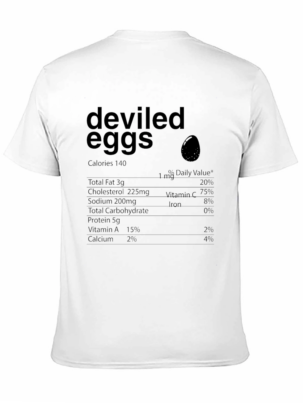 Deviled Eggs Nutrition Facts Graphic T-Shirt
