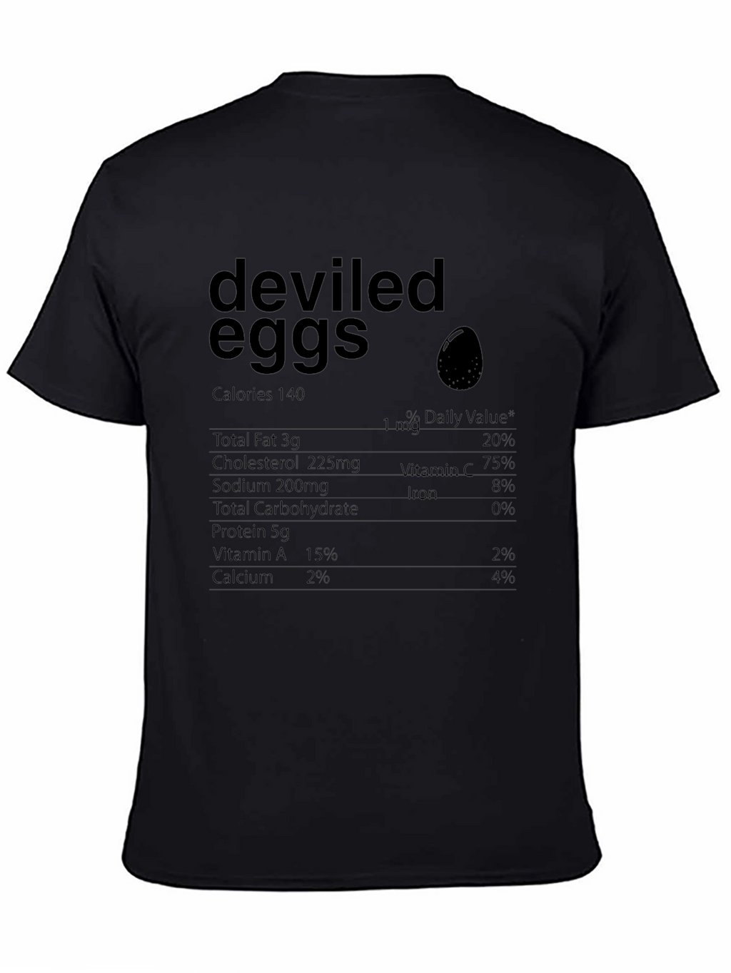 Deviled Eggs Nutrition Facts Graphic T-Shirt