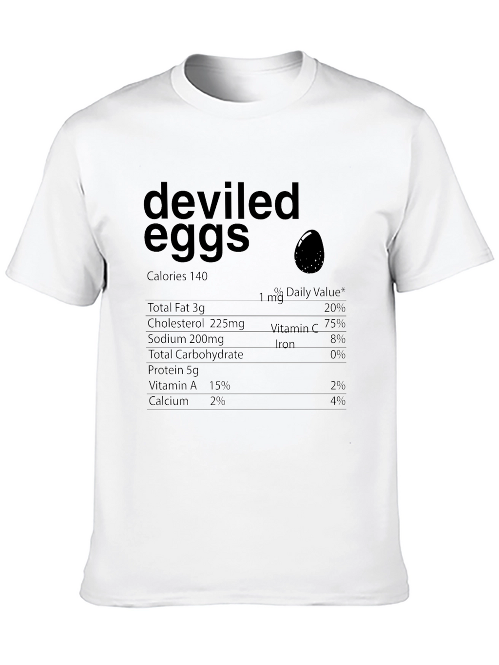 Deviled Eggs Nutrition Facts Graphic T-Shirt