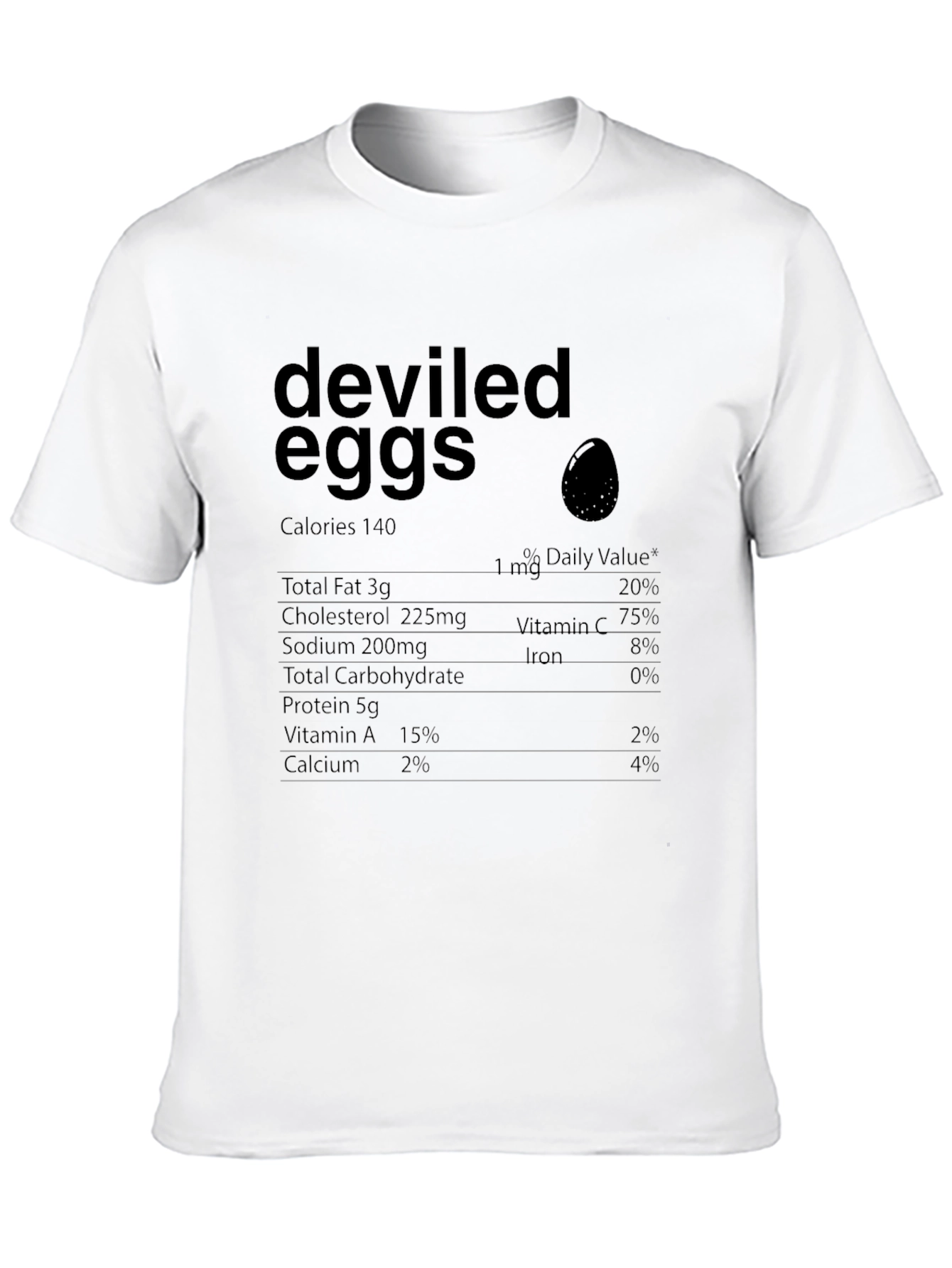 Deviled Eggs Nutrition Facts Graphic T-Shirt