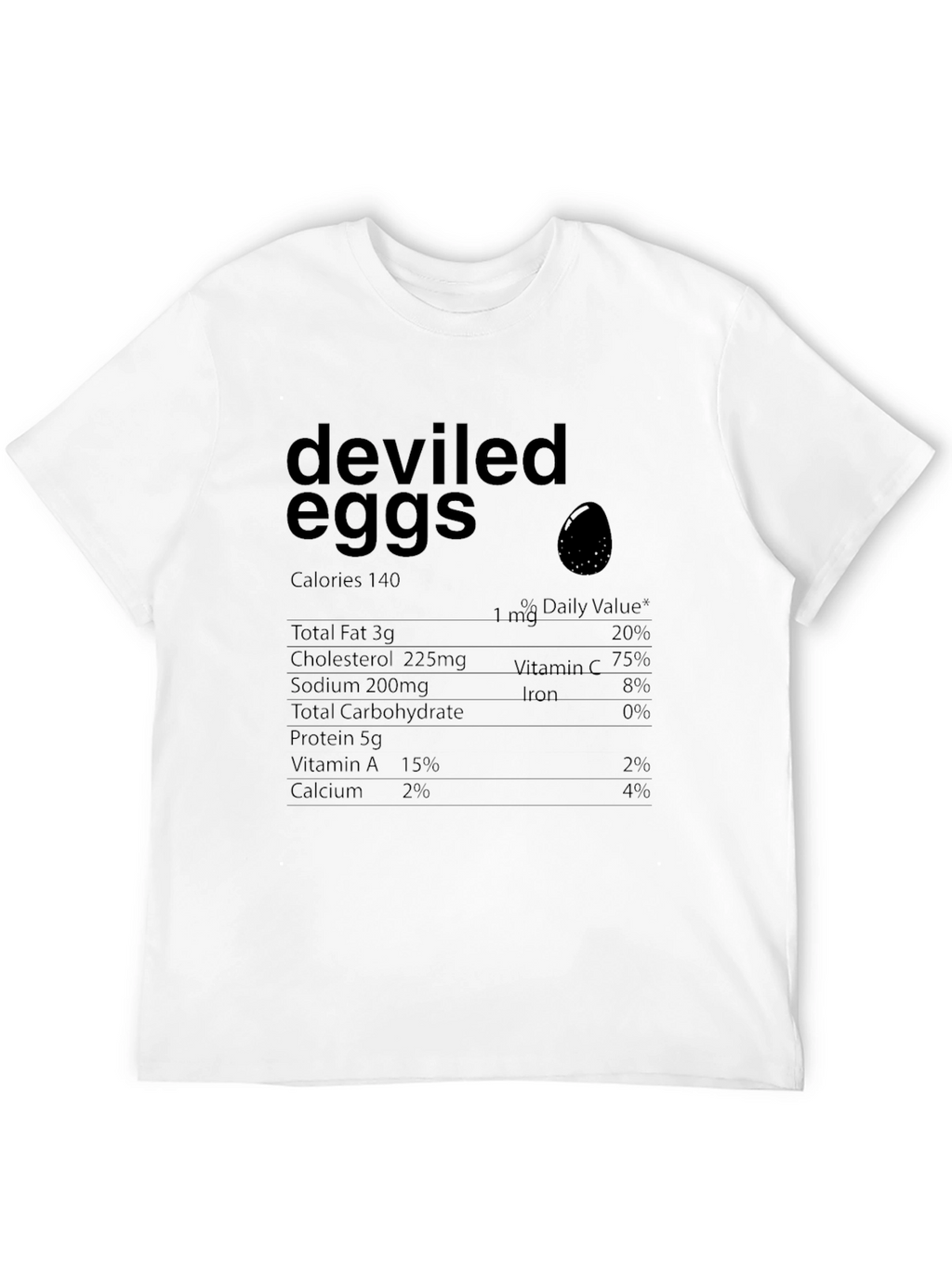 Deviled Eggs Nutrition Facts Graphic T-Shirt