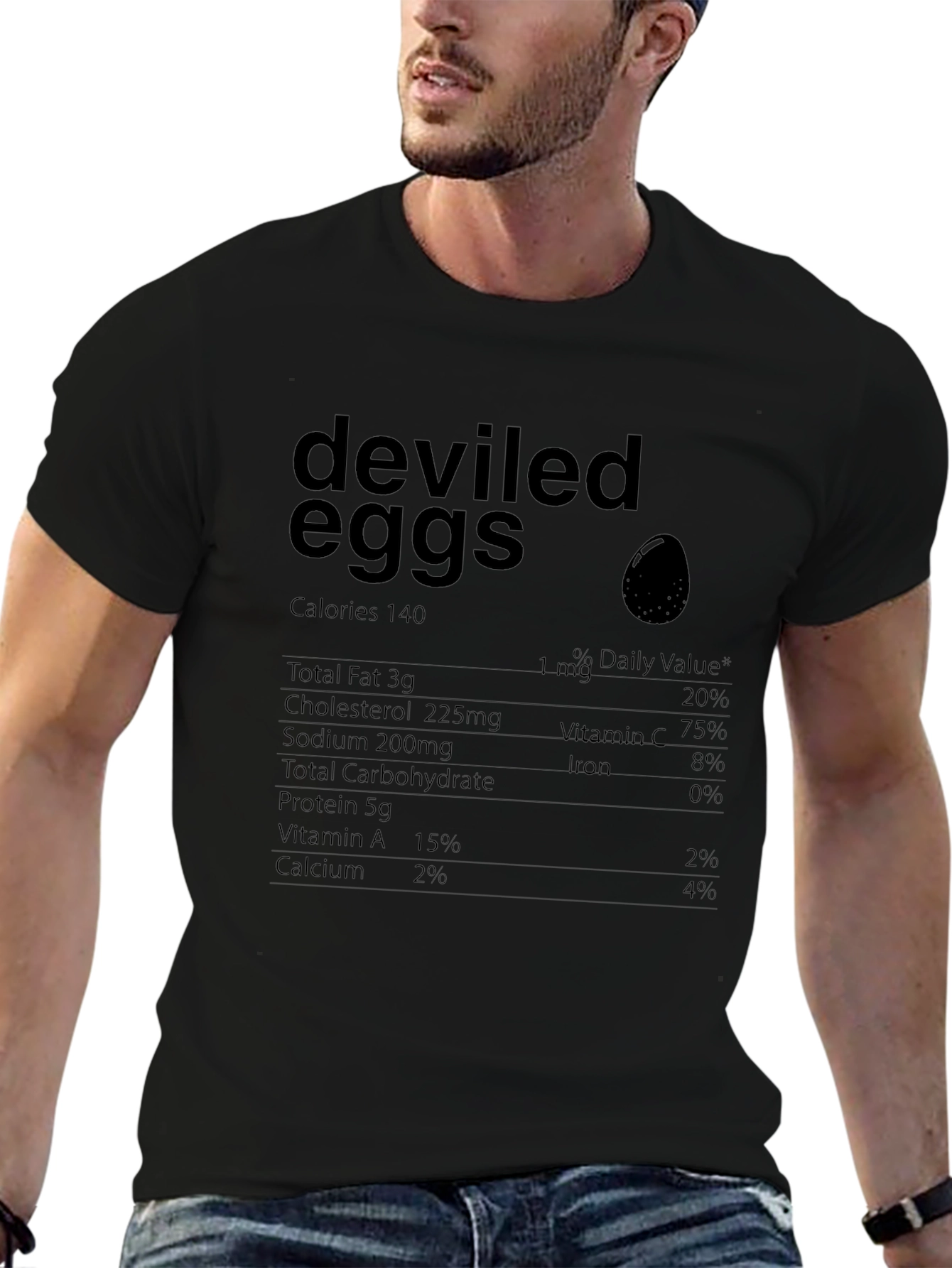 Deviled Eggs Nutrition Facts Graphic T-Shirt