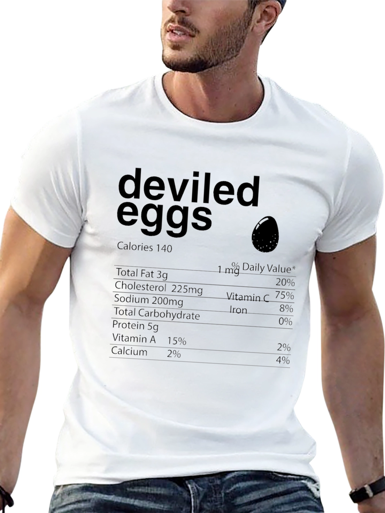 Deviled Eggs Nutrition Facts Graphic T-Shirt