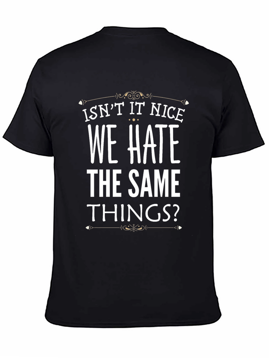 Isnt It Nice We Hate The Same Things? T-Shirt