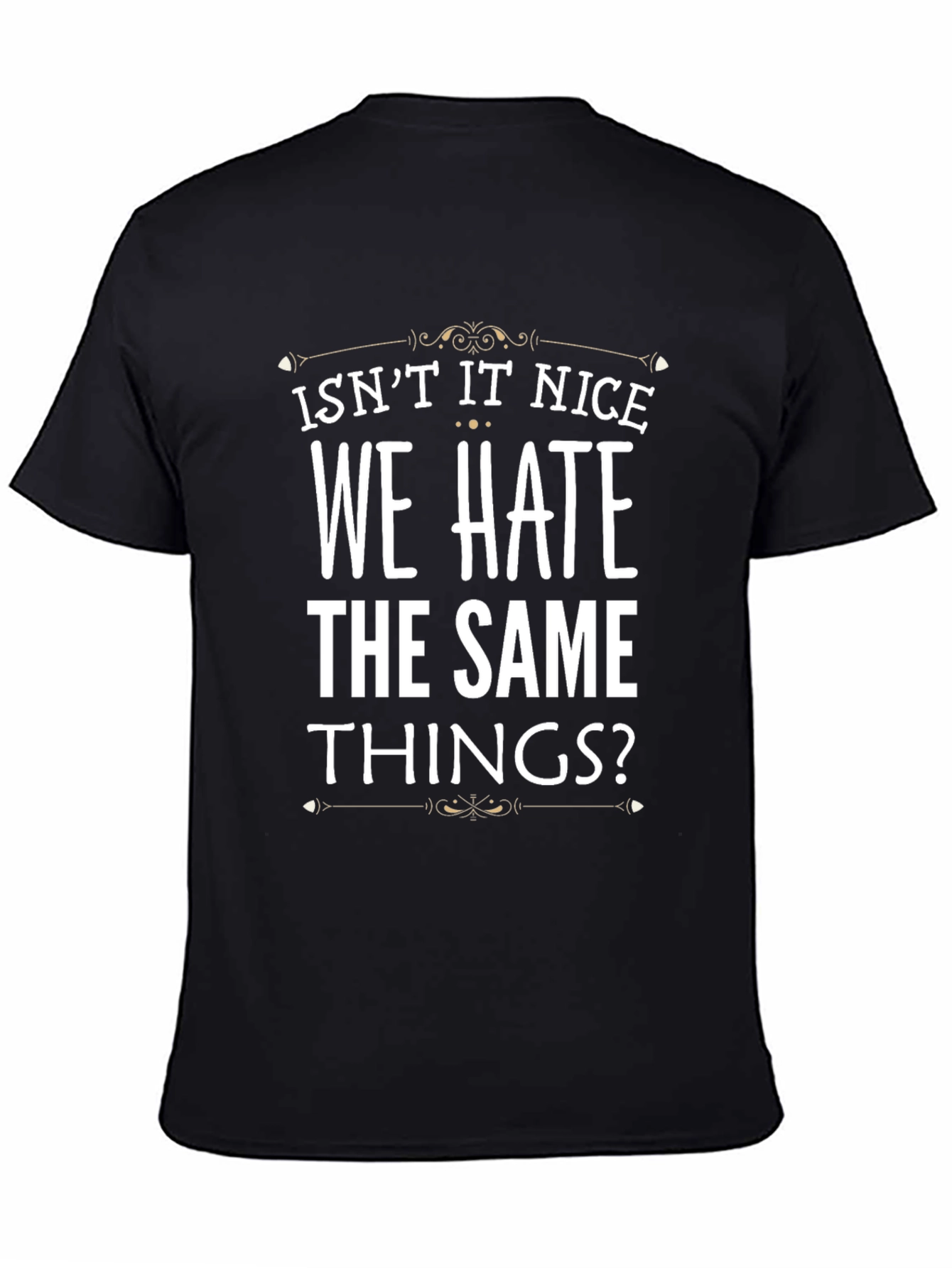 Isnt It Nice We Hate The Same Things? T-Shirt