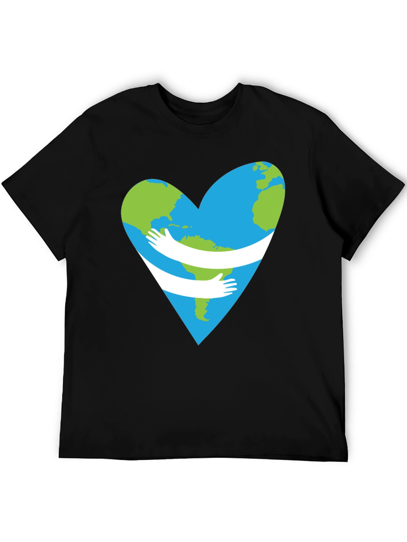 Earth Heart Hug Graphic T-Shirt - Save the Planet Tee
