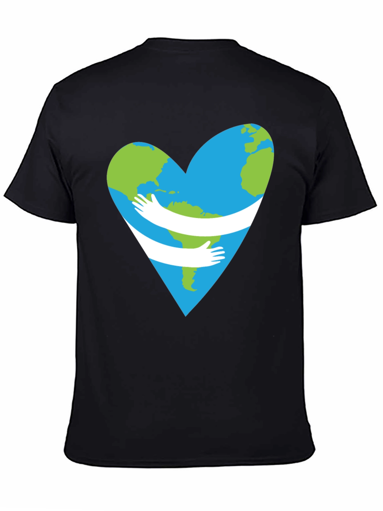 Earth Heart Hug Graphic T-Shirt - Save the Planet Tee