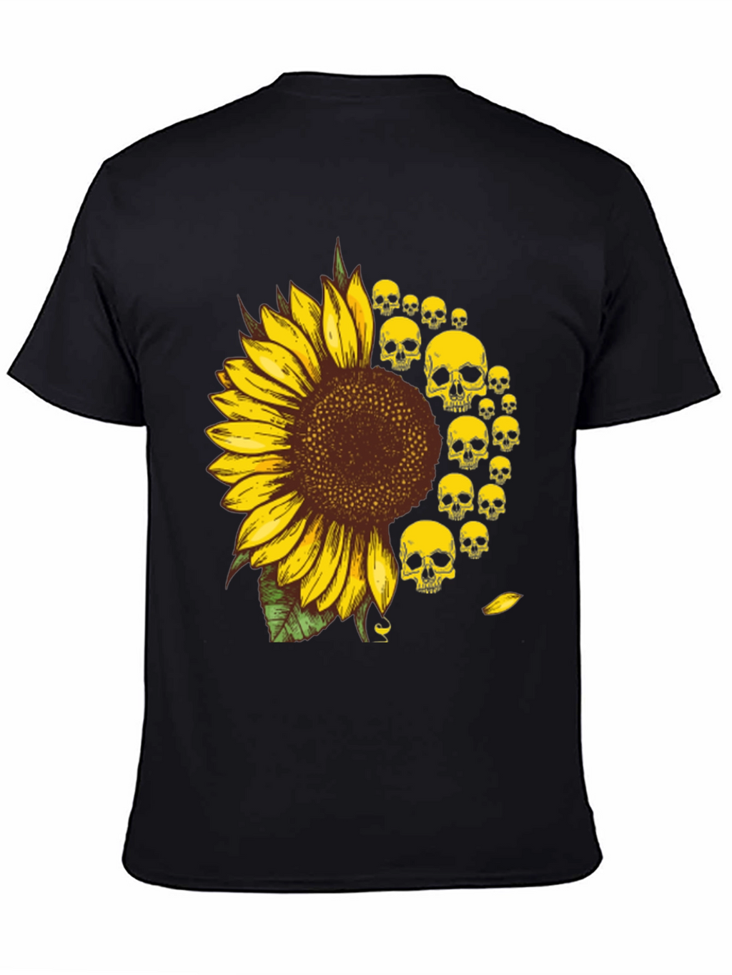 Skull Sunflower Graphic Tee - Unisex Cotton T-Shirt