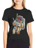Astronaut Boombox Graphic Tee - Cool Casual Wear