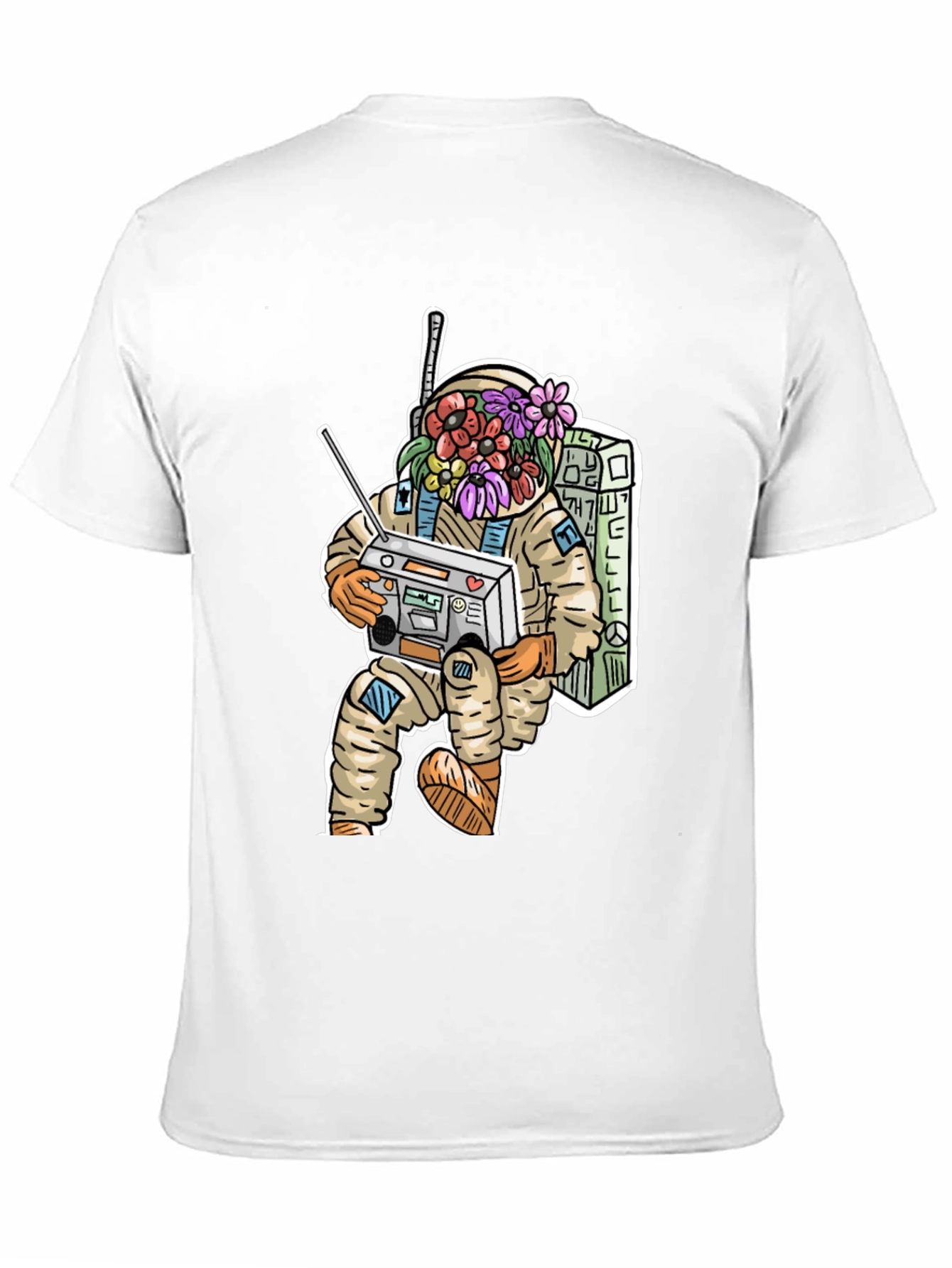 Astronaut Boombox Graphic Tee - Cool Casual Wear