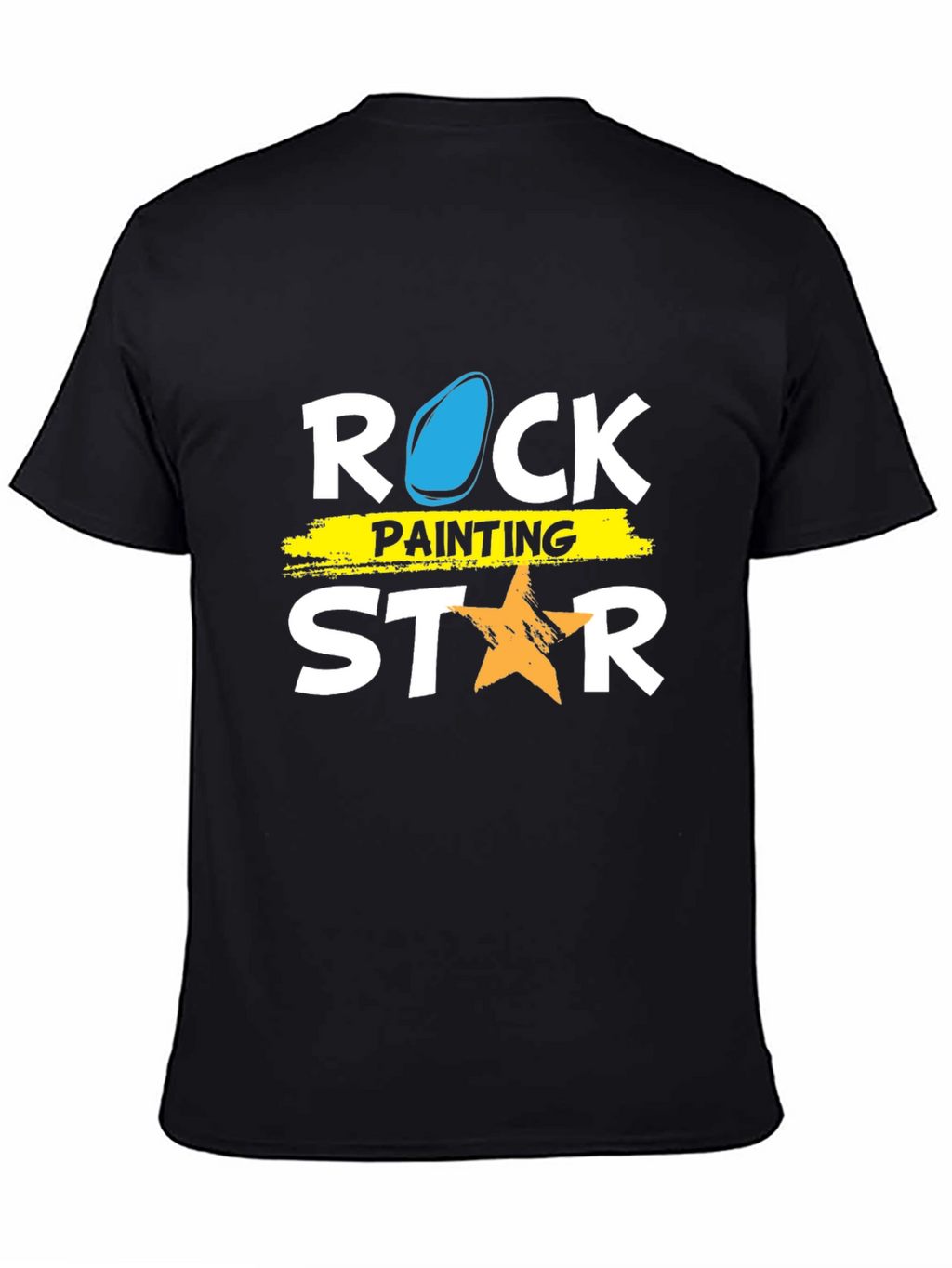 Rock Painting Star Graphic Tee - Trendy Casual Shirt