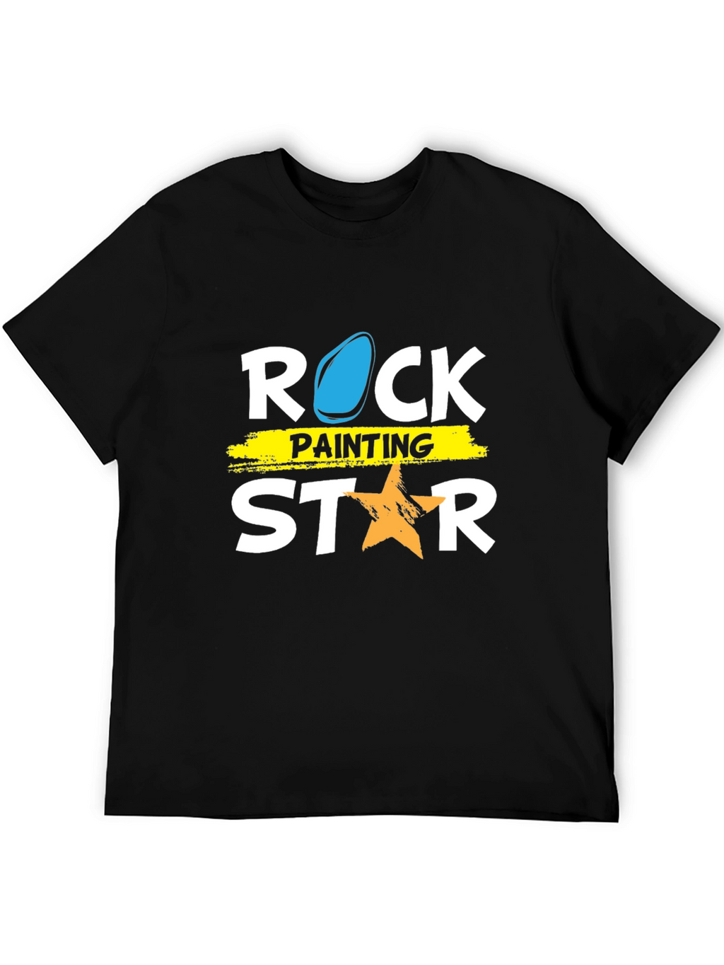 Rock Painting Star Graphic Tee - Trendy Casual Shirt