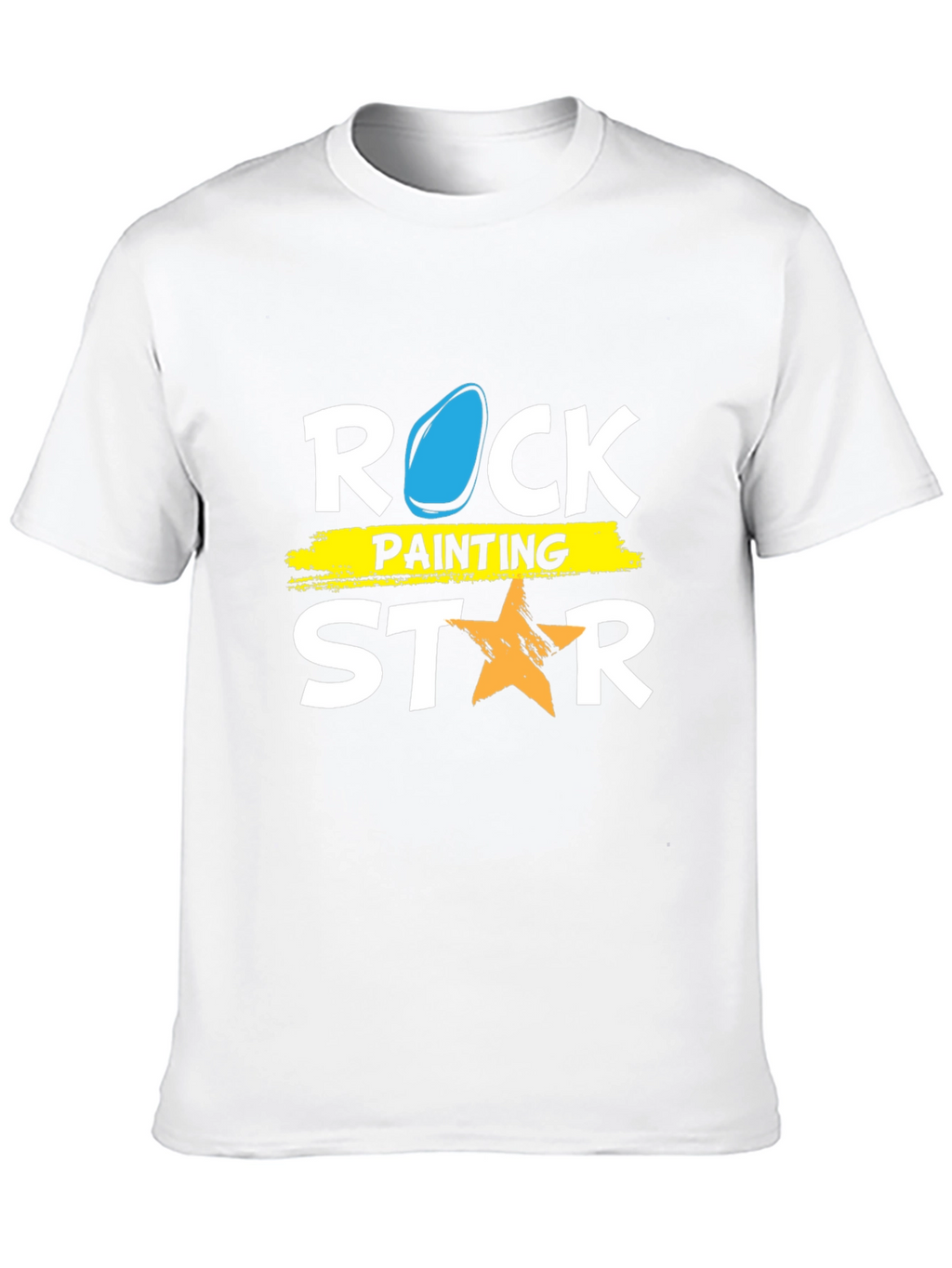 Rock Painting Star Graphic Tee - Trendy Casual Shirt