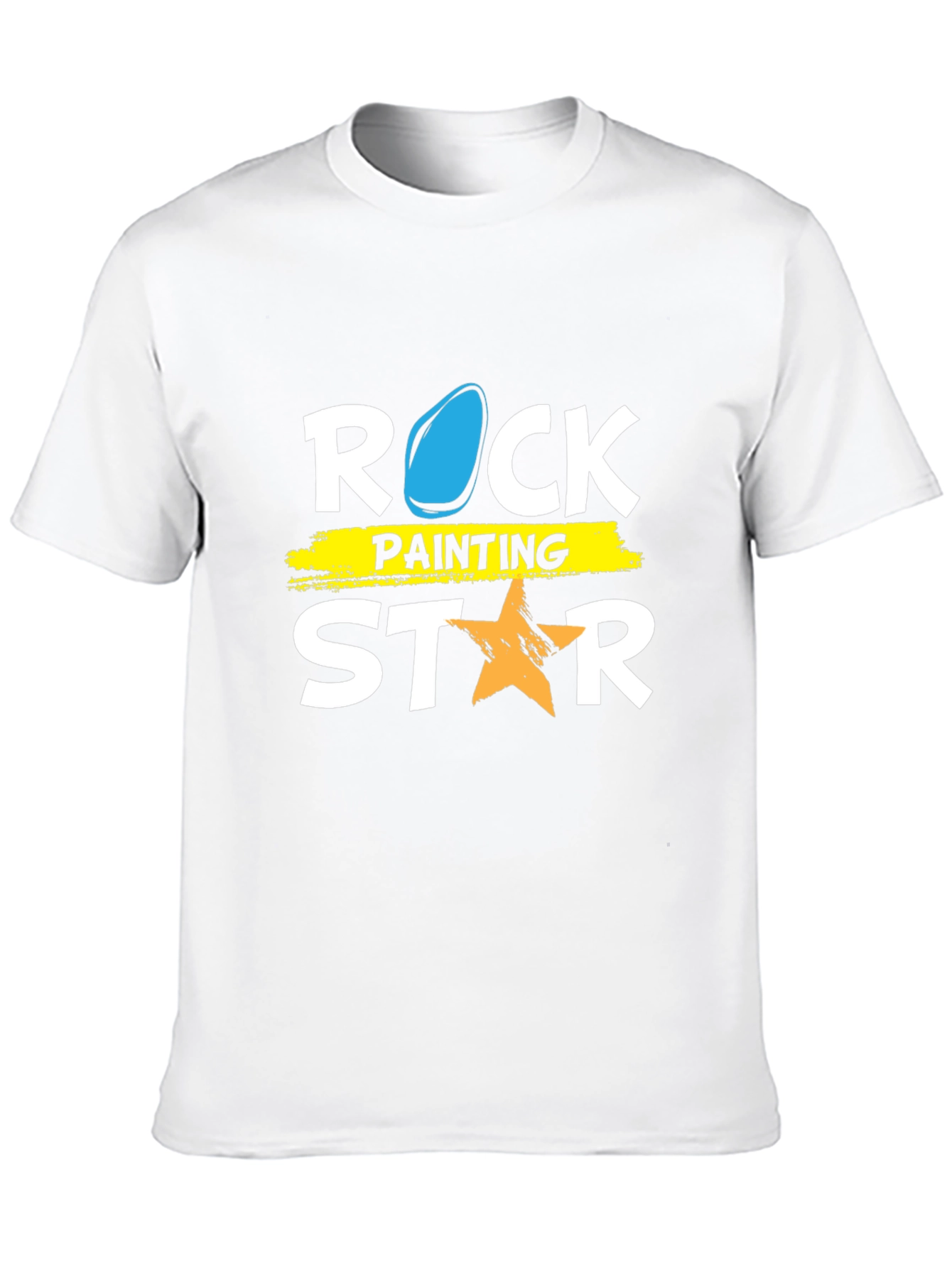 Rock Painting Star Graphic Tee - Trendy Casual Shirt