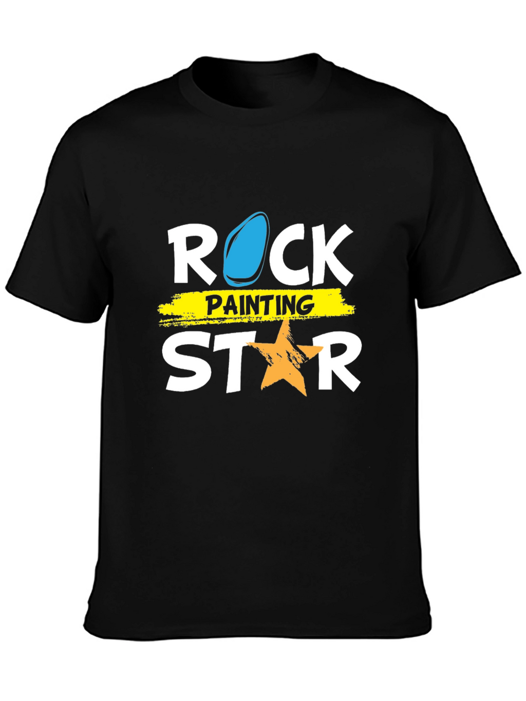Rock Painting Star Graphic Tee - Trendy Casual Shirt