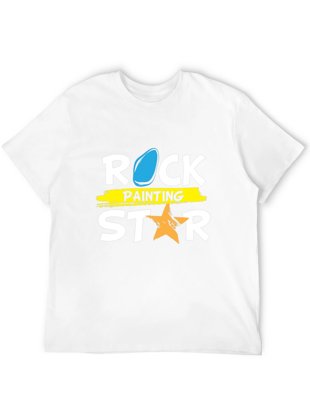 Rock Painting Star Graphic Tee - Trendy Casual Shirt