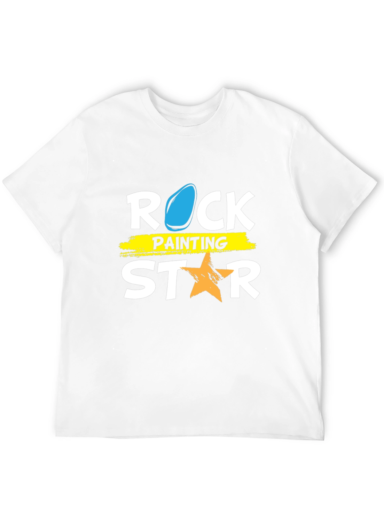Rock Painting Star Graphic Tee - Trendy Casual Shirt