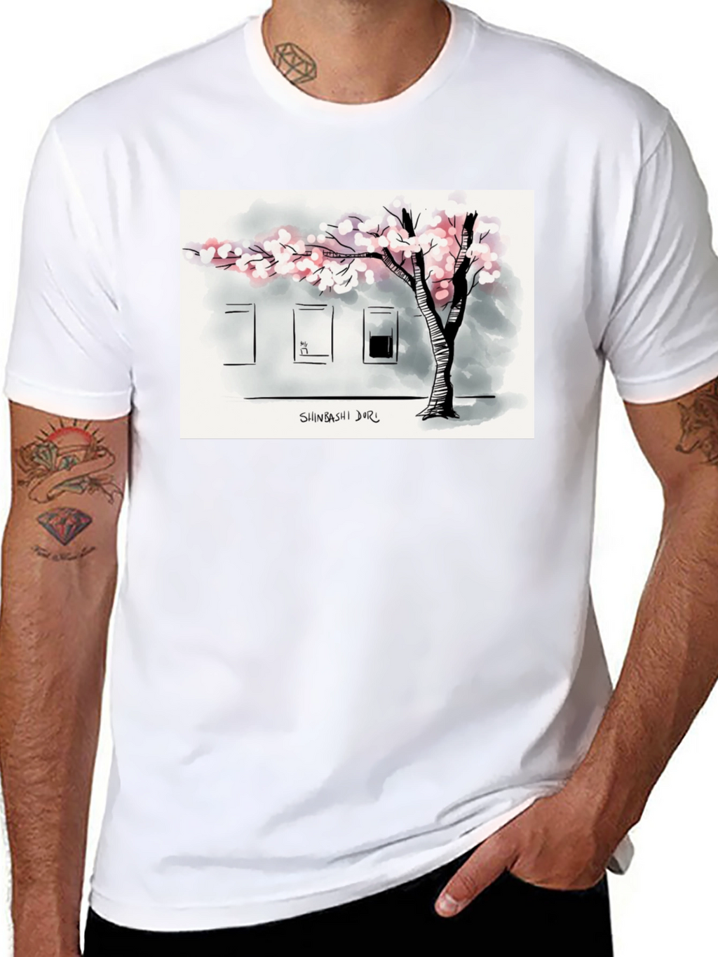 Shinbashi Dori T-Shirt - Urban Tree Design
