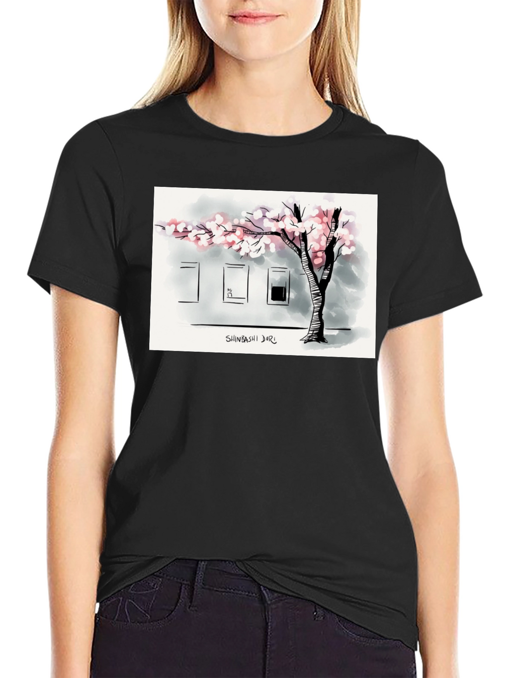 Shinbashi Dori T-Shirt - Urban Tree Design