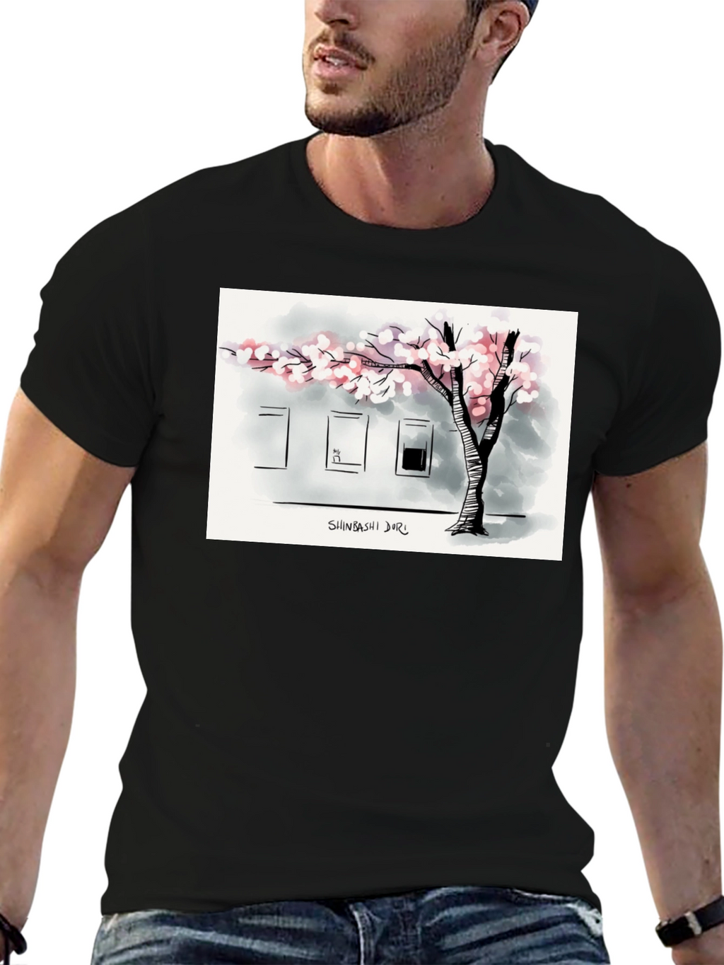 Shinbashi Dori T-Shirt - Urban Tree Design