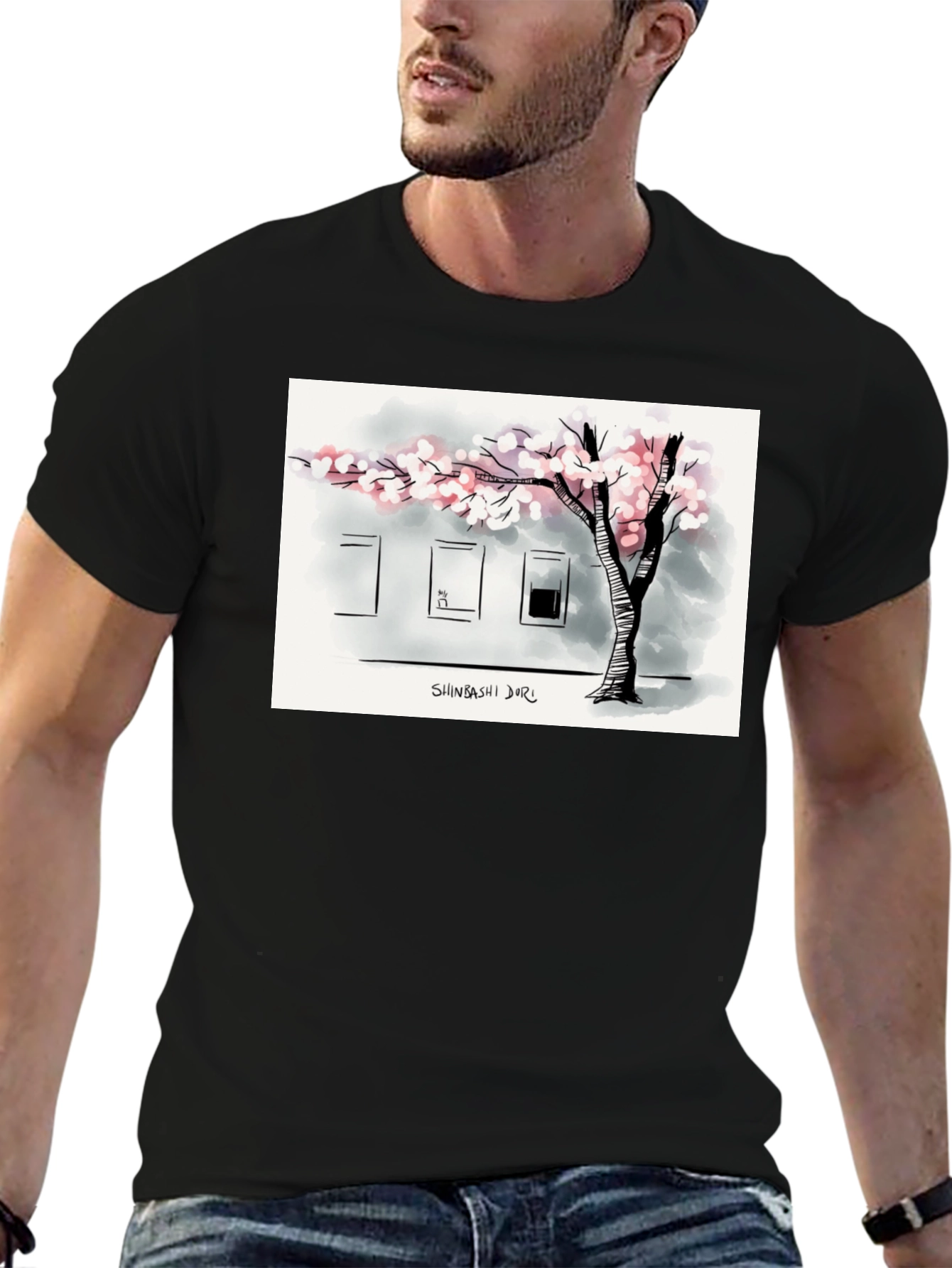 Shinbashi Dori T-Shirt - Urban Tree Design