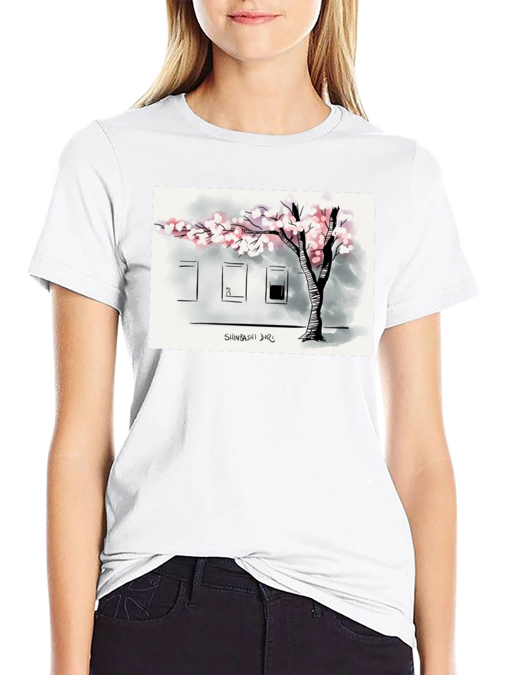 Shinbashi Dori T-Shirt - Urban Tree Design