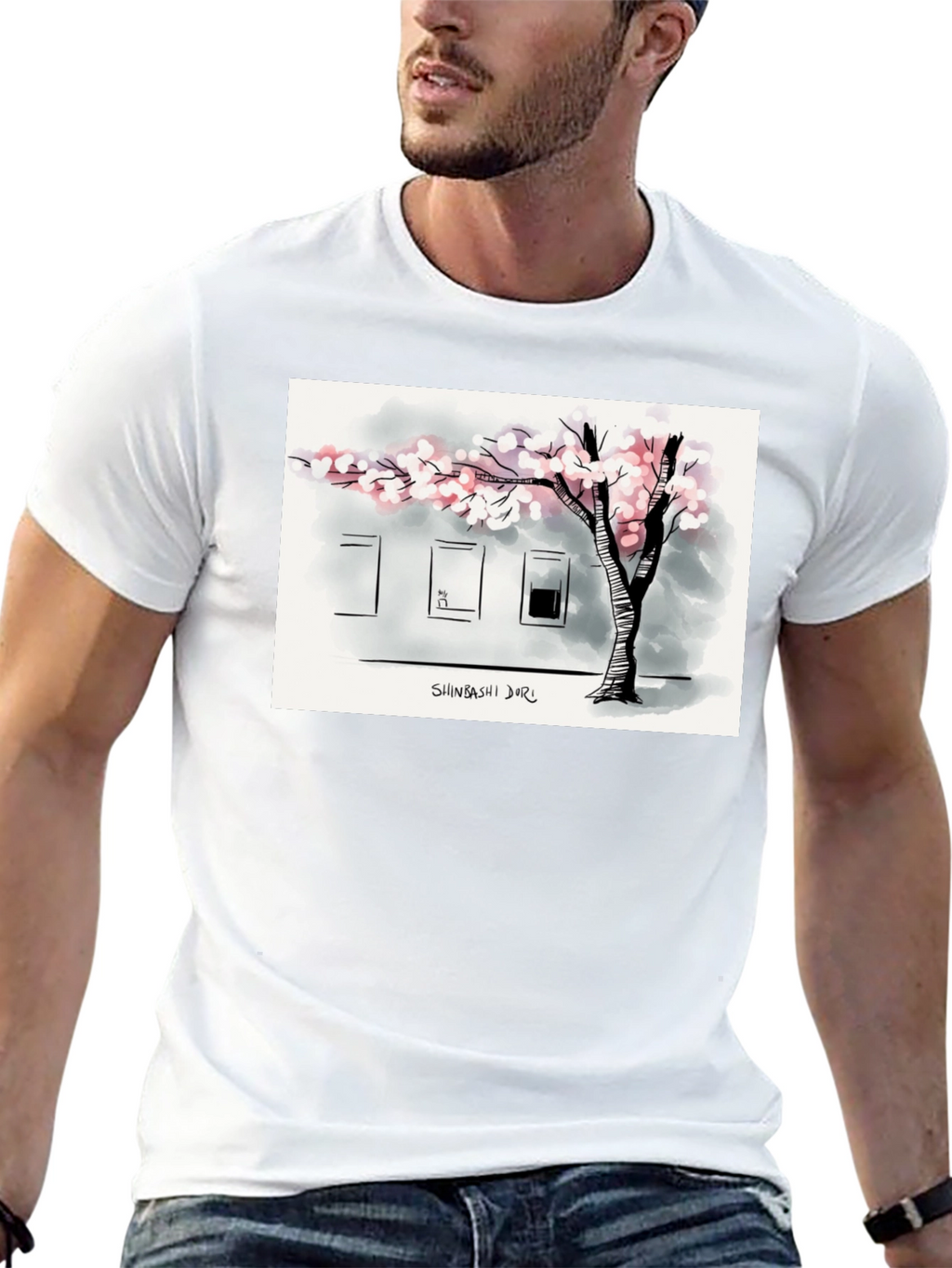 Shinbashi Dori T-Shirt - Urban Tree Design