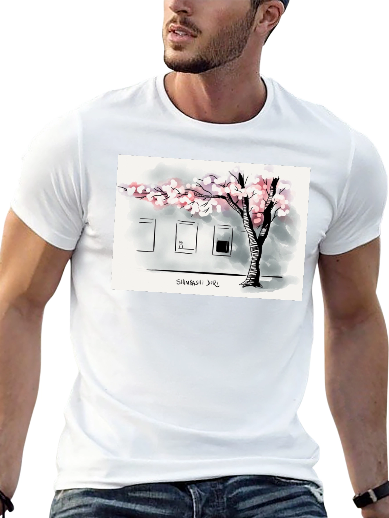 Shinbashi Dori T-Shirt - Urban Tree Design