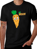 Go Veggie Black Graphic Tee
