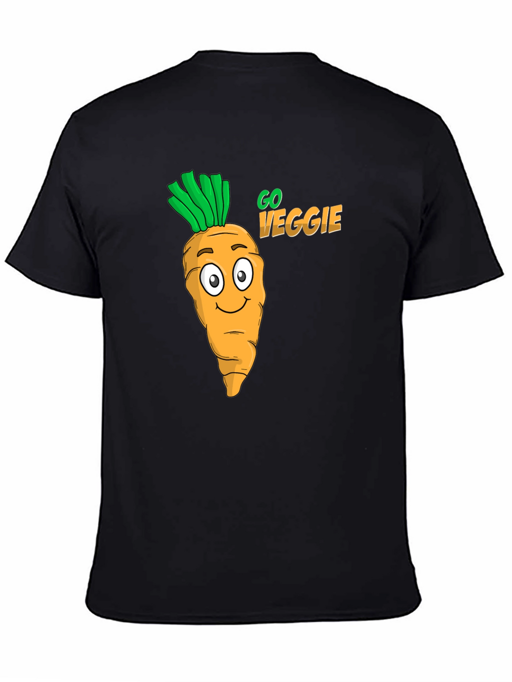 Go Veggie Black Graphic Tee
