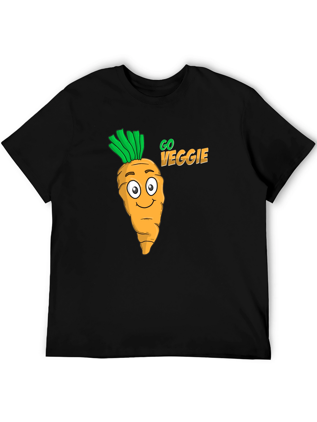 Go Veggie Black Graphic Tee