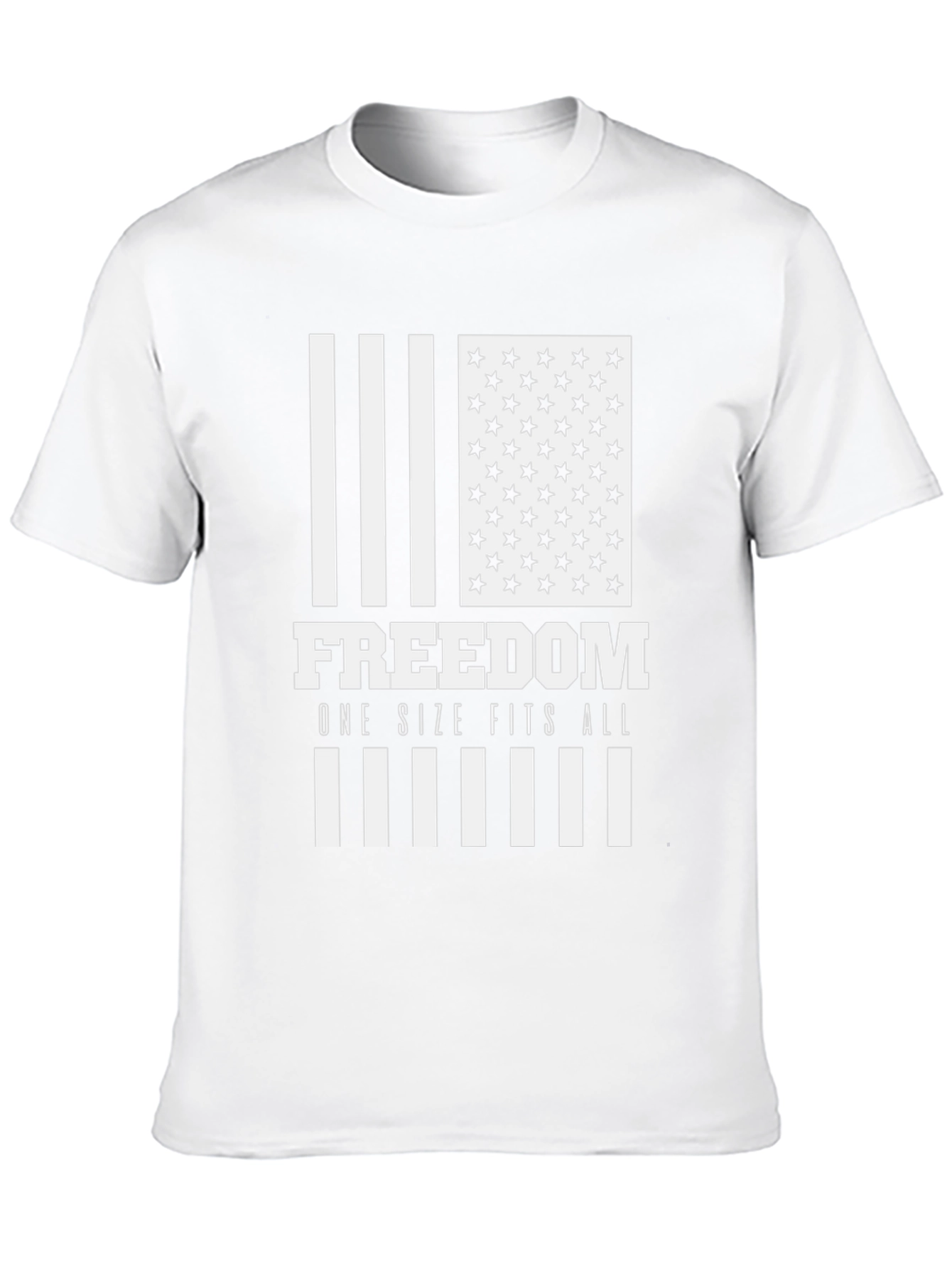 Freedom Flag Graphic T-Shirt - One Size Fits All Patriotic Tee