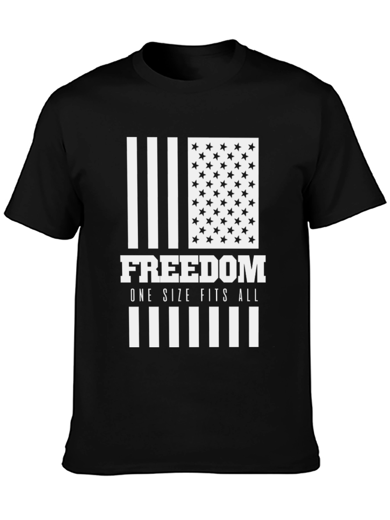 Freedom Flag Graphic T-Shirt - One Size Fits All Patriotic Tee