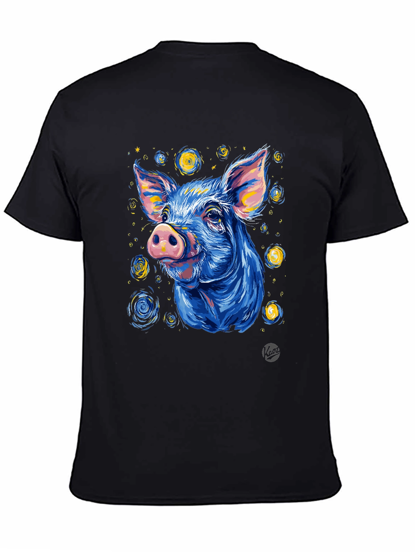 Starry Pig Graphic Tee - Unique Artistic Design