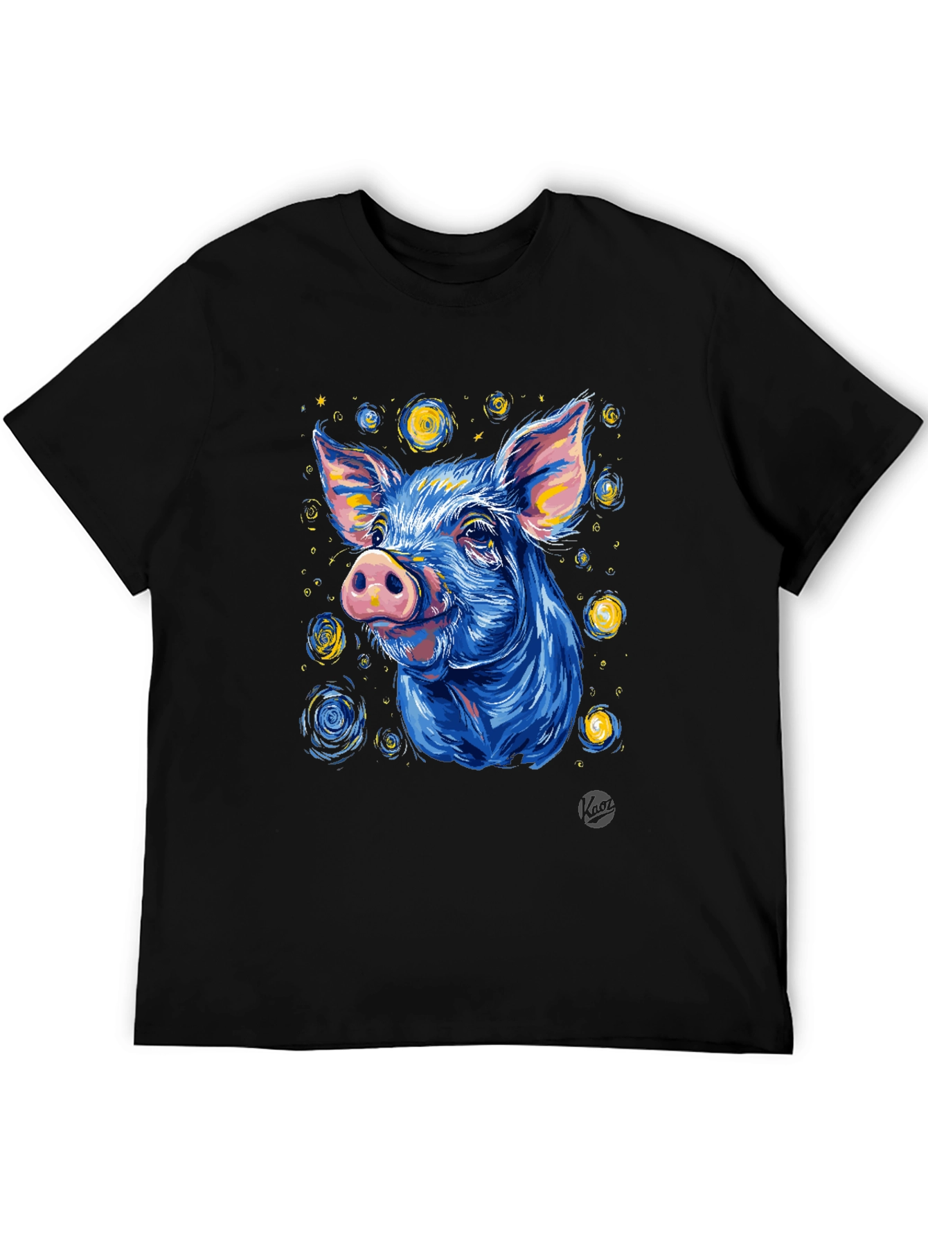 Starry Pig Graphic Tee - Unique Artistic Design