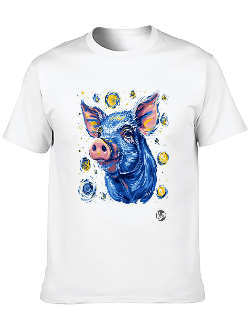 Starry Pig Graphic Tee - Unique Artistic Design