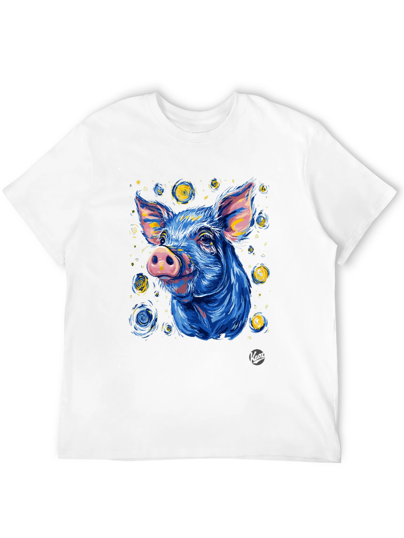 Starry Pig Graphic Tee - Unique Artistic Design
