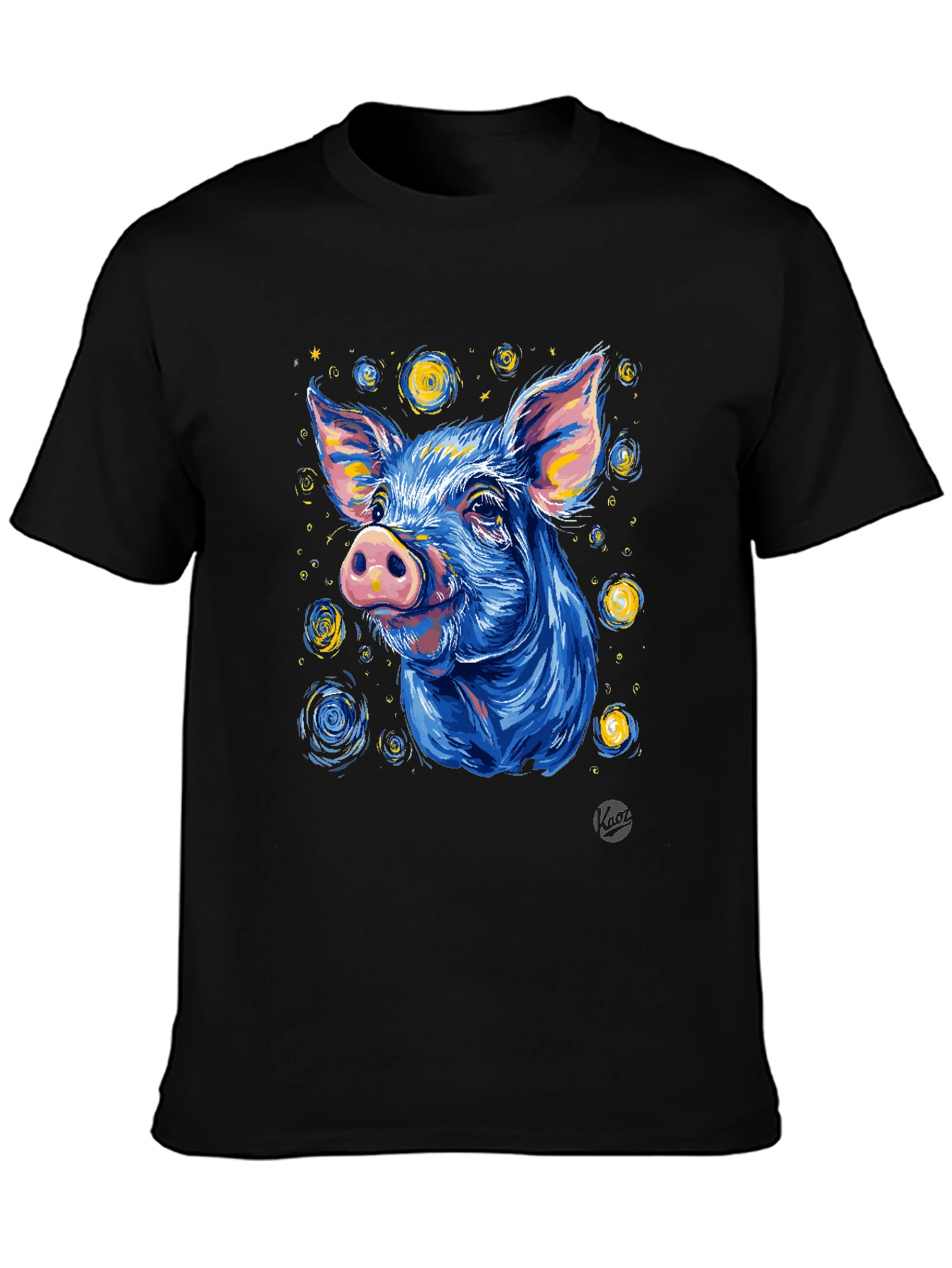 Starry Pig Graphic Tee - Unique Artistic Design