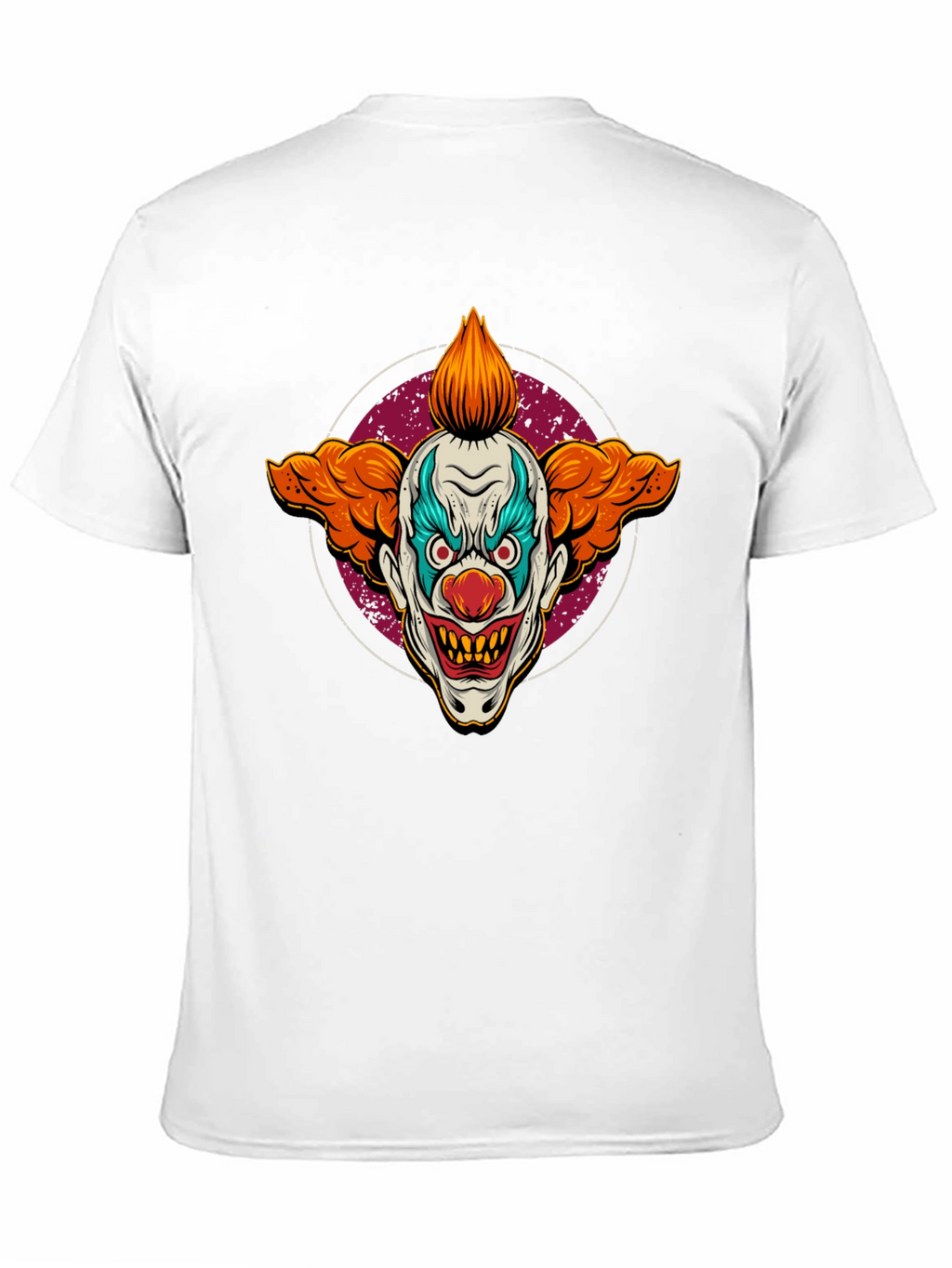 Scary Clown Graphic Print Black T-Shirt