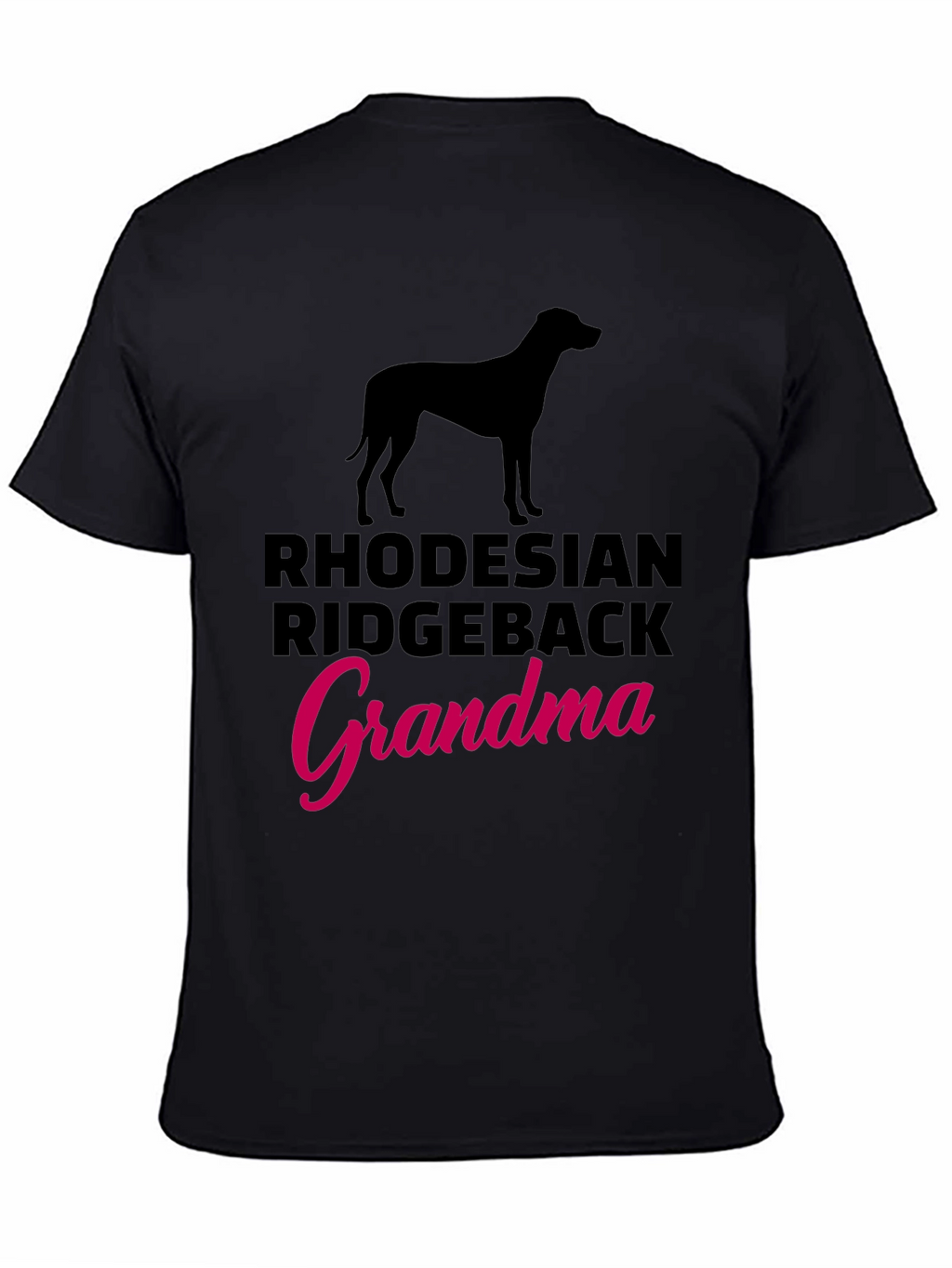 Rhodesian Ridgeback Grandma Black T-Shirt