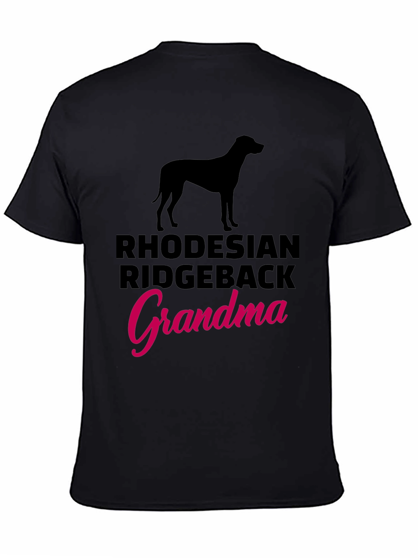 Rhodesian Ridgeback Grandma Black T-Shirt