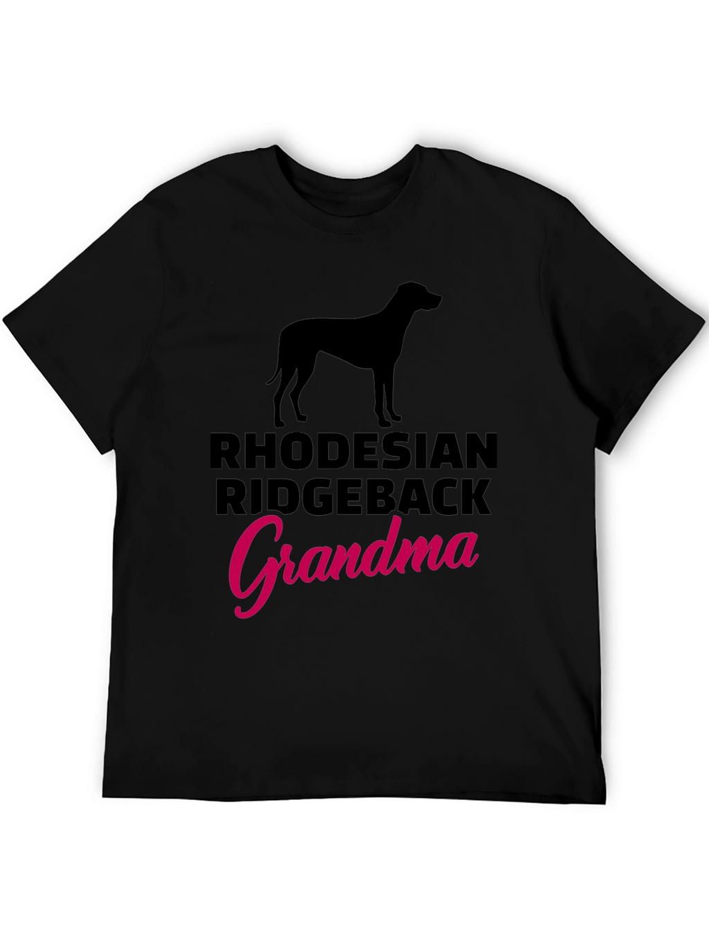 Rhodesian Ridgeback Grandma Black T-Shirt